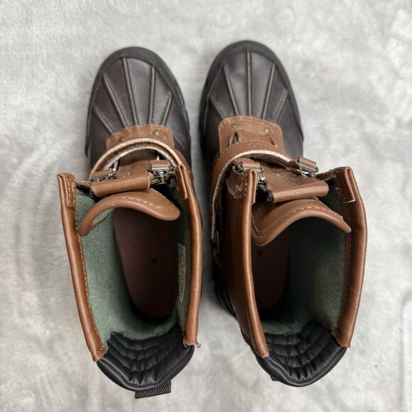 Polo Ralph Lauren Mens Size 5.5 Conquered HI Duck Boots Brown Leather Waterproof - Picture 7 of 9